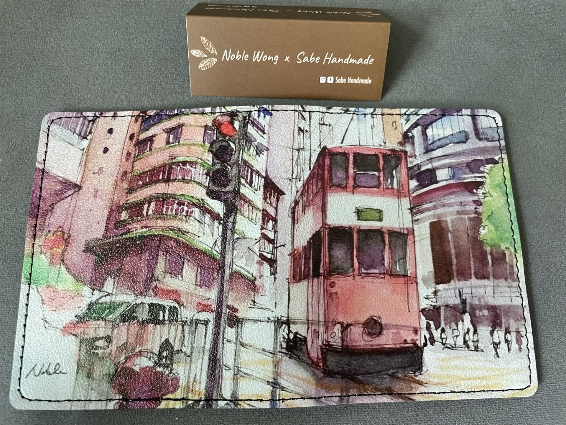 Hong Kong Tram Leather Card Case