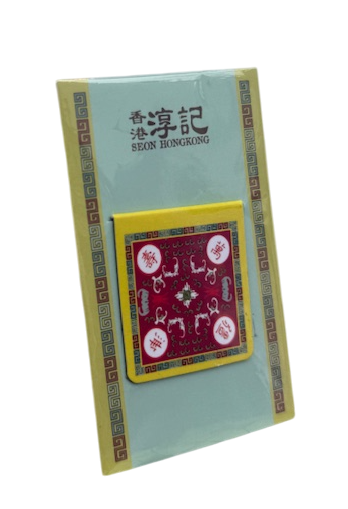 Magnetic Square Bookmark - Red Longevity Pattern | Bookazine HK