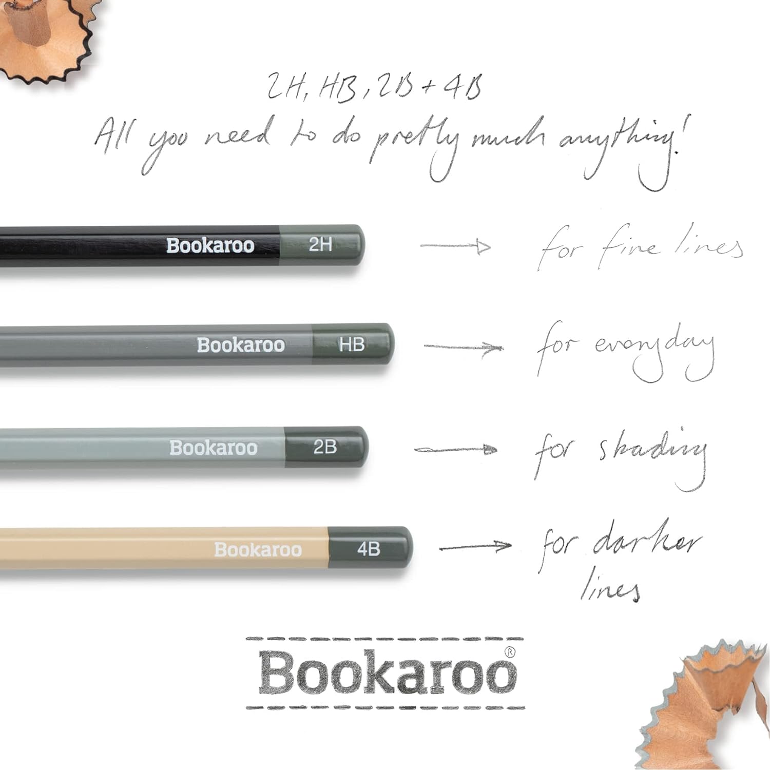Bookaroo Graphite Pencils Mono