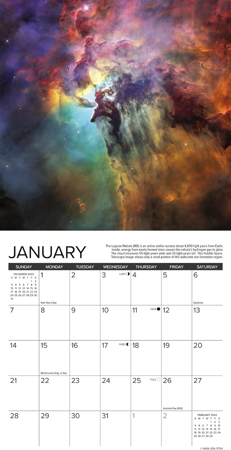 Astronomy Monthly Mini 2024 Wall Calendar
