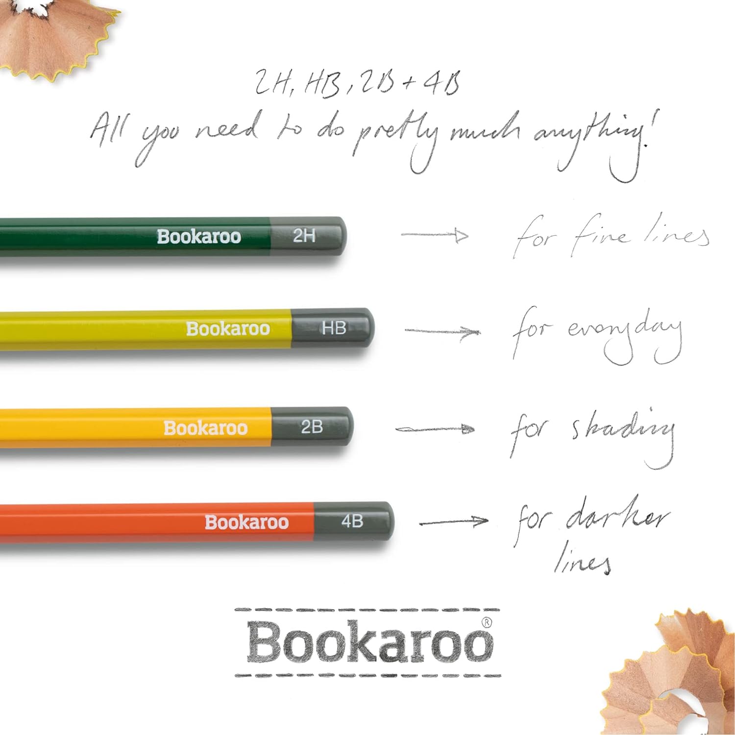Bookaroo Graphite Pencils Greens