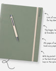 Bookaroo Bigger Things Notebook Journal Turquoise