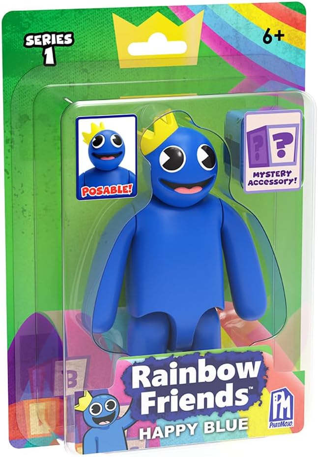 Rainbow Friends Happy Blue Action Figure