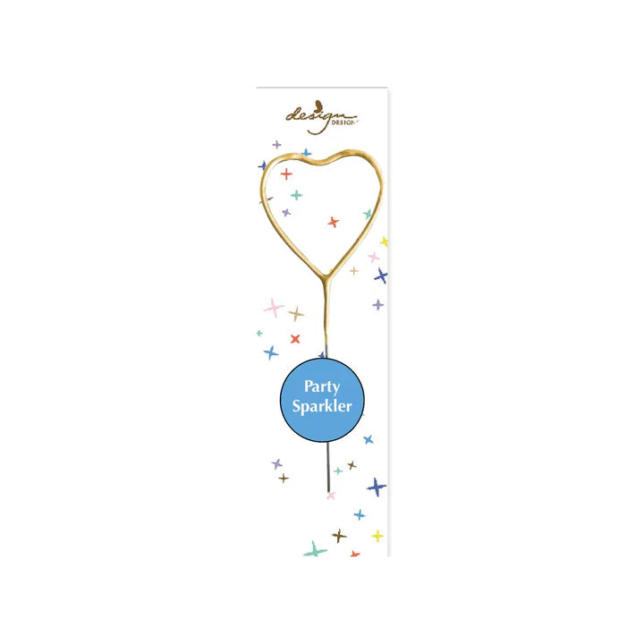 Gold Heart Shaped Party Sparkler Candle | Bookazine HK