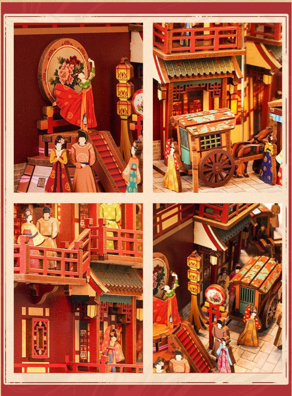 The Banquet of Tang Dynasty 3D Wooden Puzzle Book Nook Kit | Bookazine HK