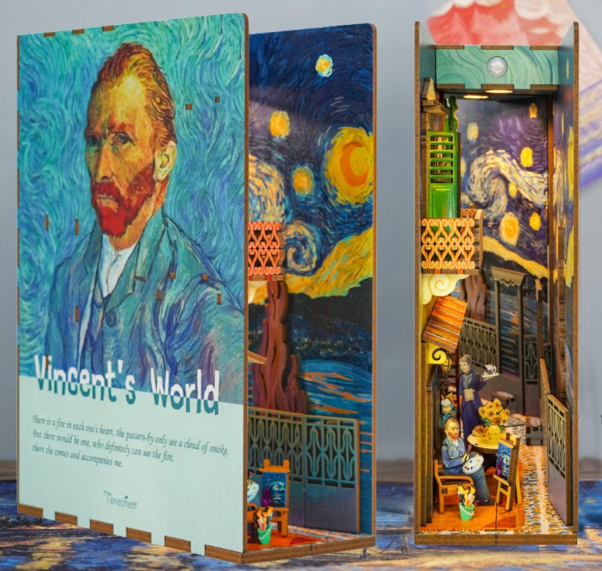 Vincent Van Gogh's World 3D Wooden Puzzle Book Nook Kit | Bookazine HK
