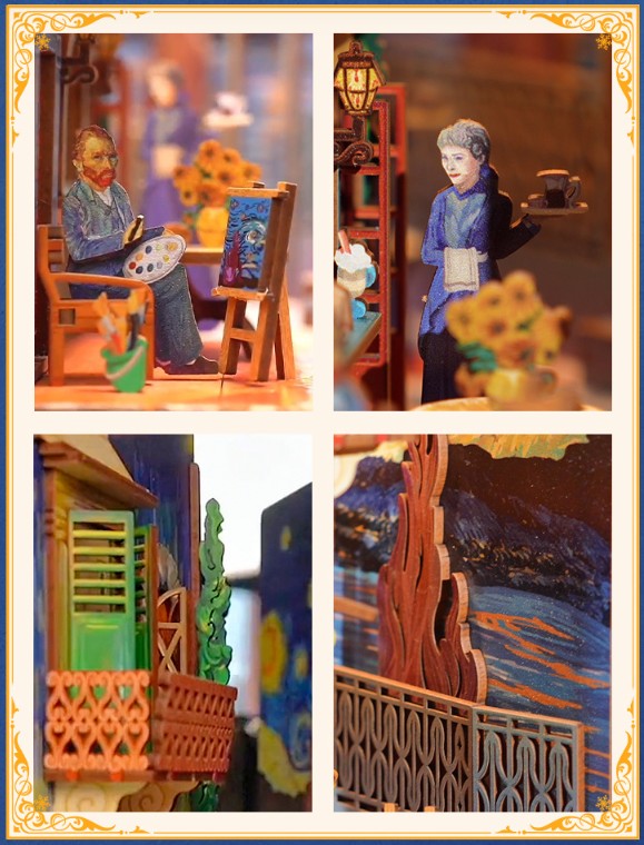 Vincent Van Gogh's World 3D Wooden Puzzle Book Nook Kit | Bookazine HK