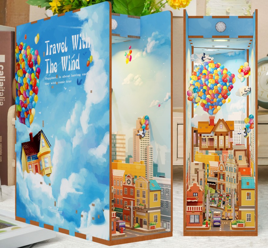 Travel With The Wind 3D Wooden Puzzle Book Nook Kit | Bookazine HK