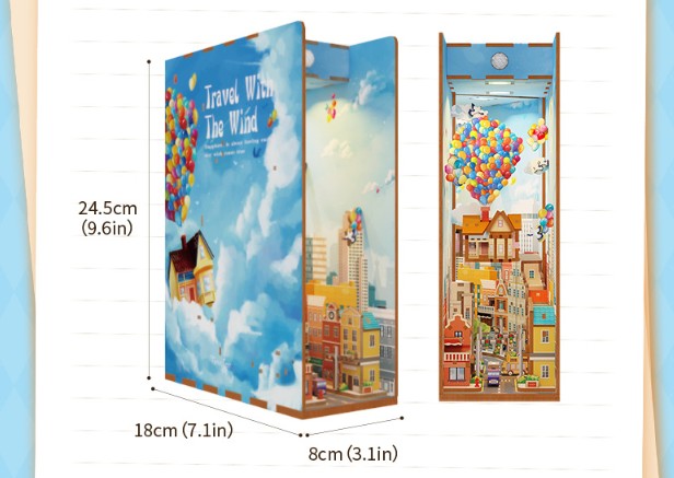 Travel With The Wind 3D Wooden Puzzle Book Nook Kit | Bookazine HK