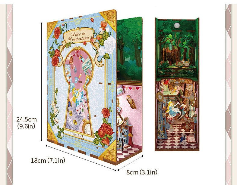 Alice In Wonderland 3D Wooden Puzzle Book Nook Kit | Bookazine HK