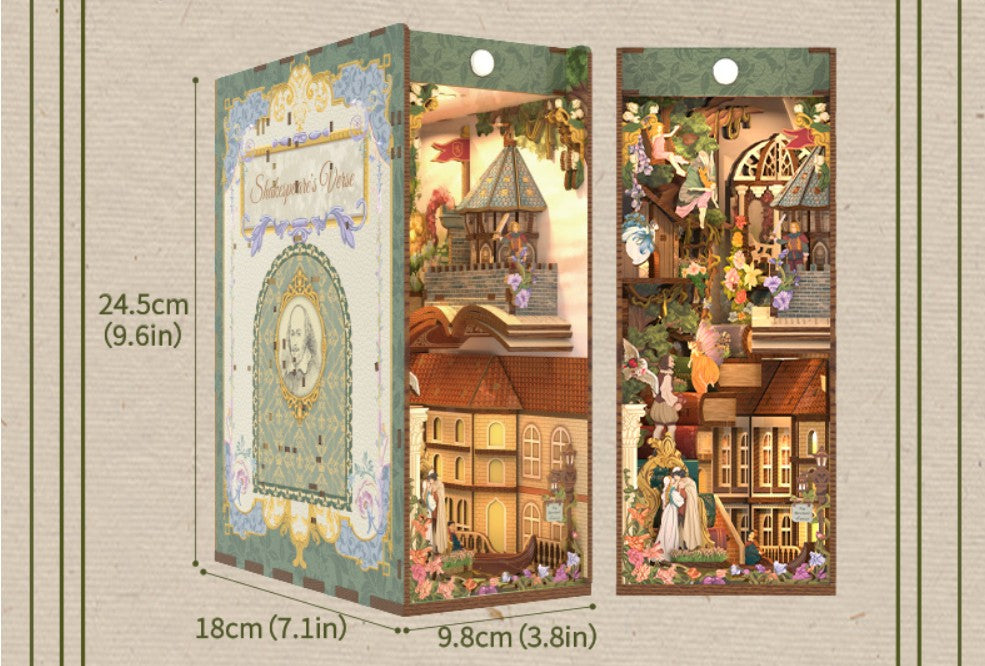 William Shakespear's Verse 3D Wooden Puzzle Book Nook Kit | Bookazine HK