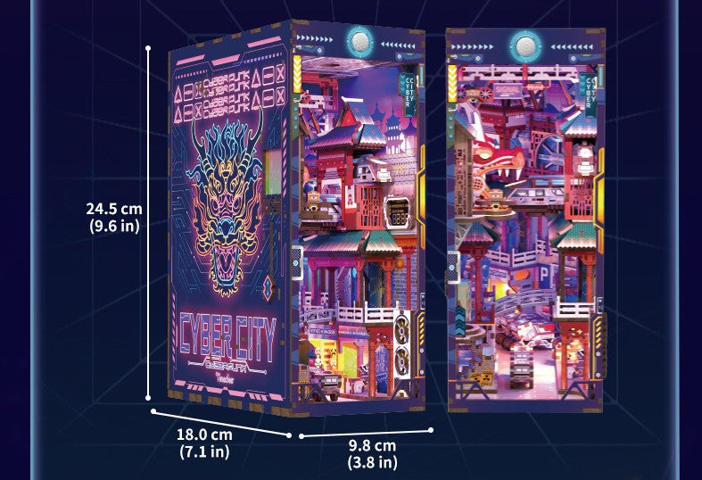 Cyber City 3D Wooden Puzzle Book Nook Kit | Bookazine HK