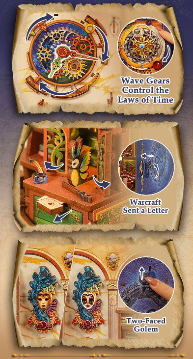 Magical Library 3D Wooden Puzzle Book Nook Kit | Bookazine HK