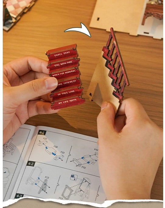 Left Bank Bookstore 3D Wooden Puzzle Book Nook Kit | Bookazine HK