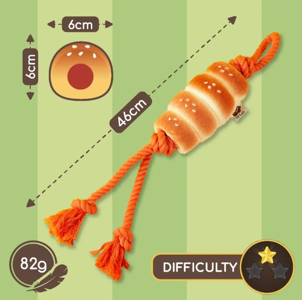 Sausage Bun Dog Toy - Small | Bookazine HK