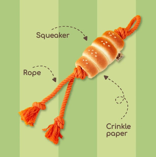 Sausage Bun Dog Toy - Small | Bookazine HK