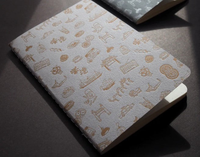 Letterpress Hong Kong Pocket Notebook - Gold | Bookazine HK
