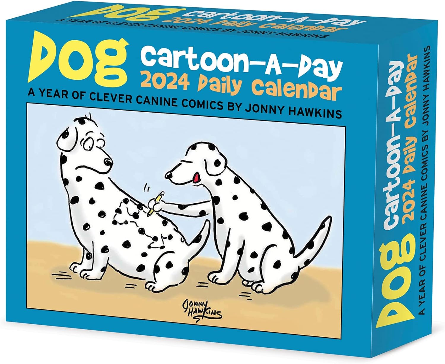 Dog Cartoon-a-Day Daily 2024 Box/Desk Calendar