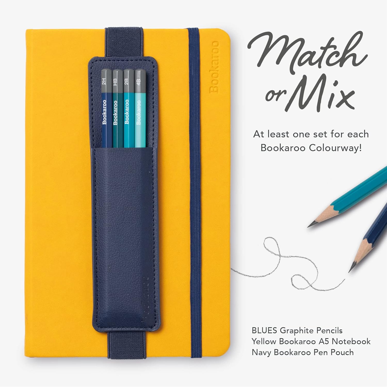 Bookaroo Graphite Pencils Blues