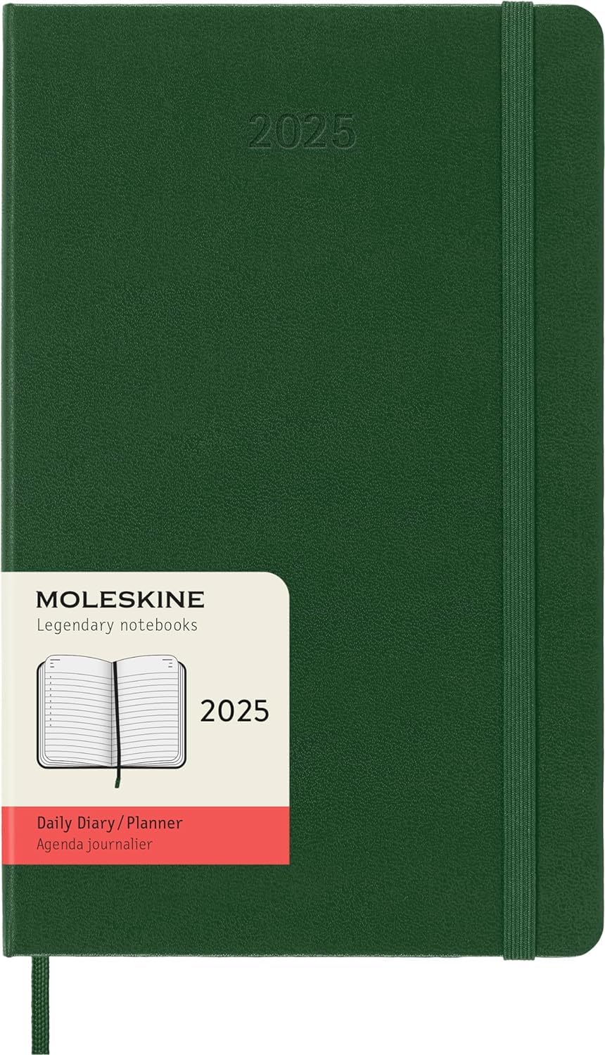 12M Daily Planner Large Hardcover Myrtle Green | Bookazine HK