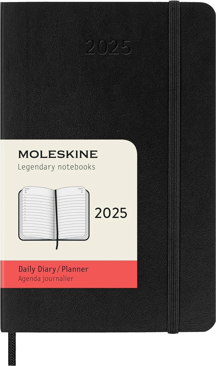 12M 2025 Daily Planner Softcover Black | Bookazine HK