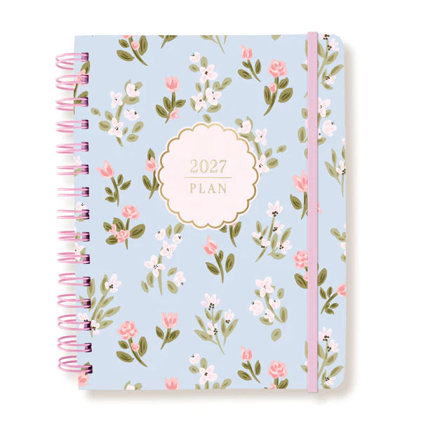 Flowers Hardcover Spiral Planner 2027