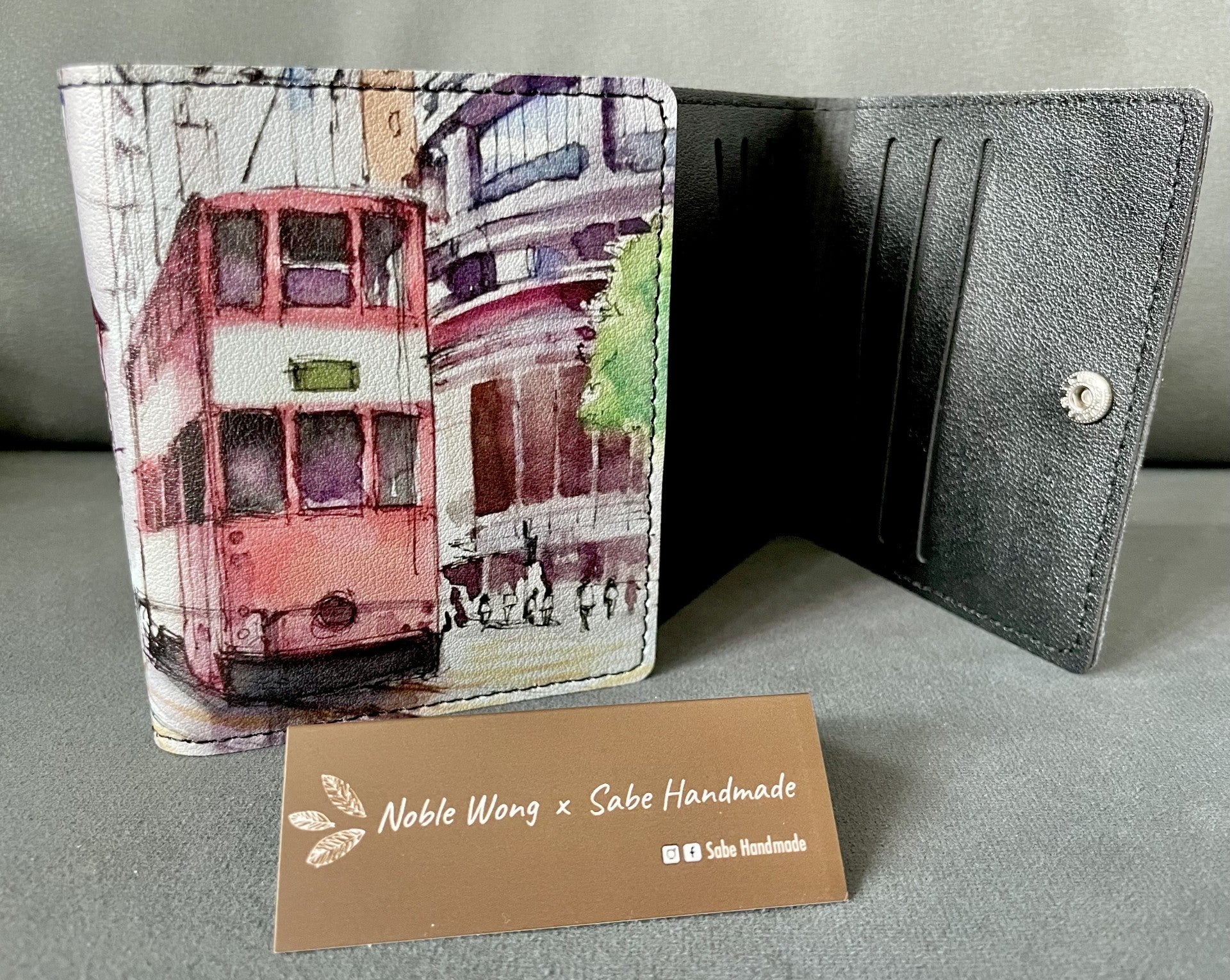 Hong Kong Tram Leather Card Case