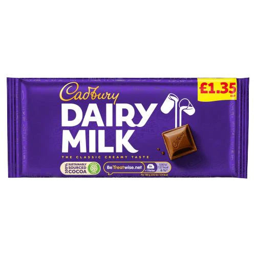 Cadbury Dairy Milk Standard Bar 95G