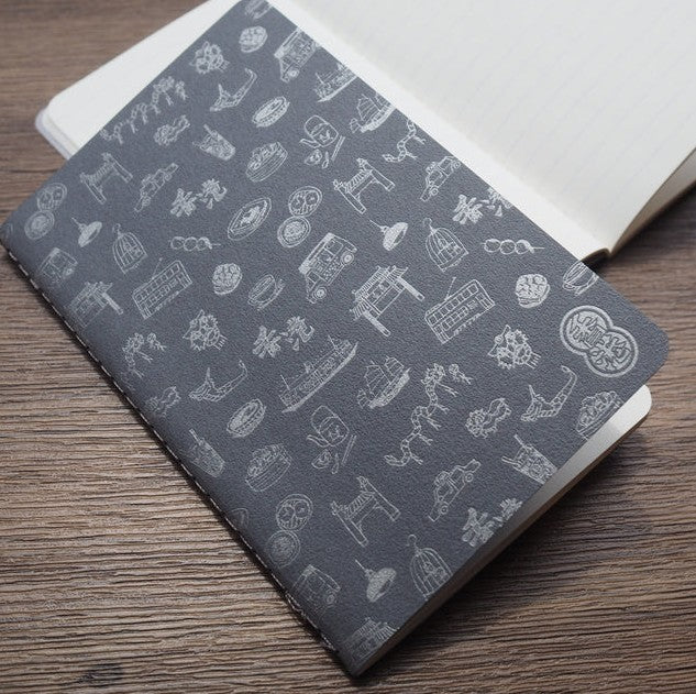 Letterpress Hong Kong Pocket Notebook - Silver | Bookazine HK