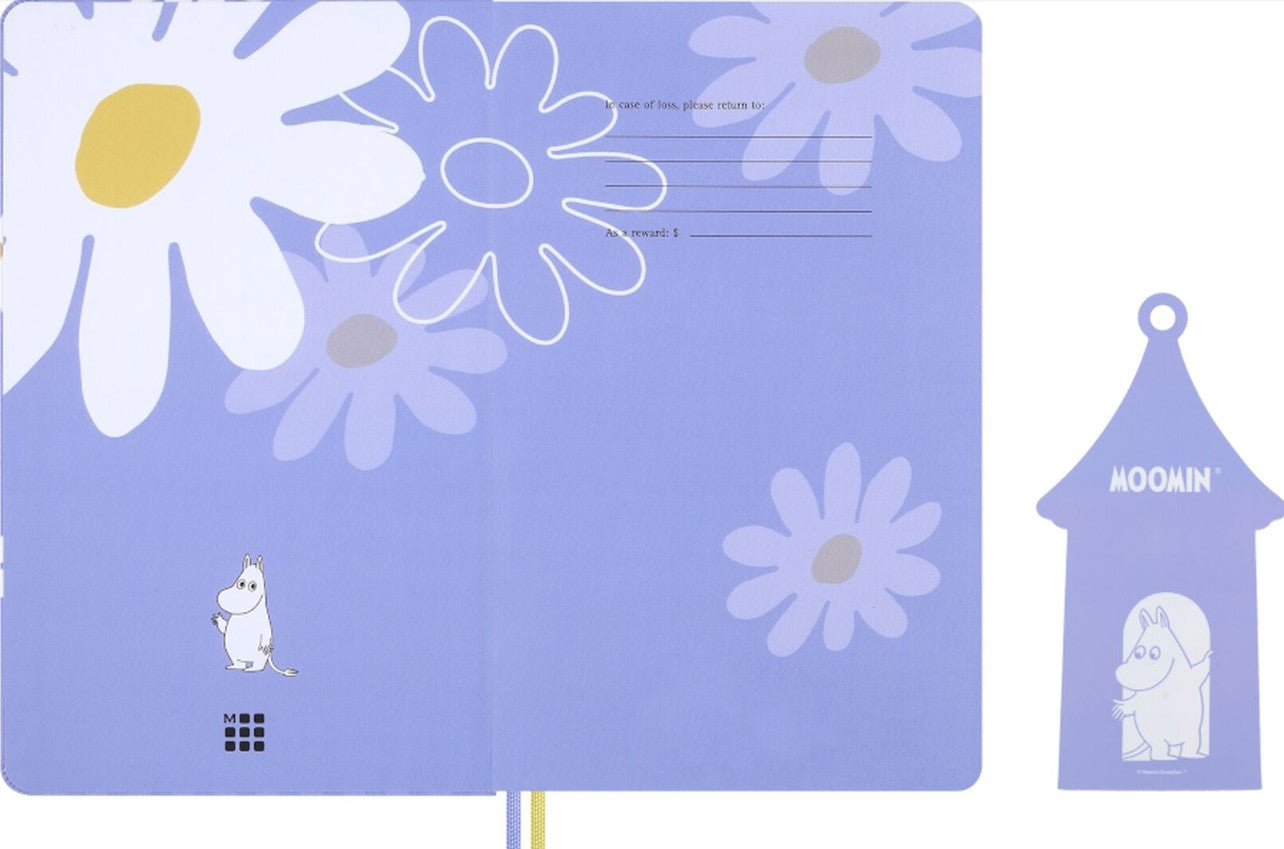 Moleskine Large Ruled Notebook Fabric Hardcover Moomin Light Purple
