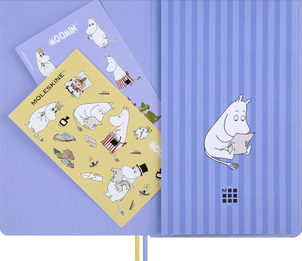 Moleskine Large Ruled Notebook Fabric Hardcover Moomin Light Purple