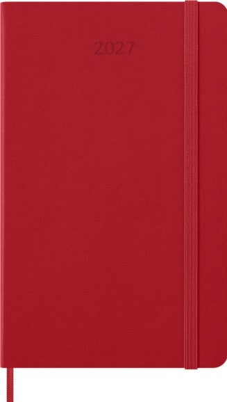 12M Weekly Notebook Large Scarlet Red Hardcover