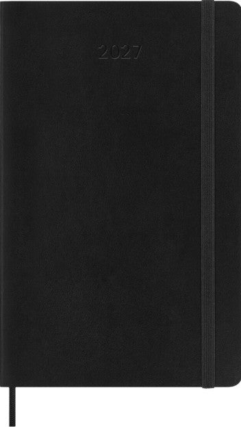 12M Weekly Notebook Large Black Softcover