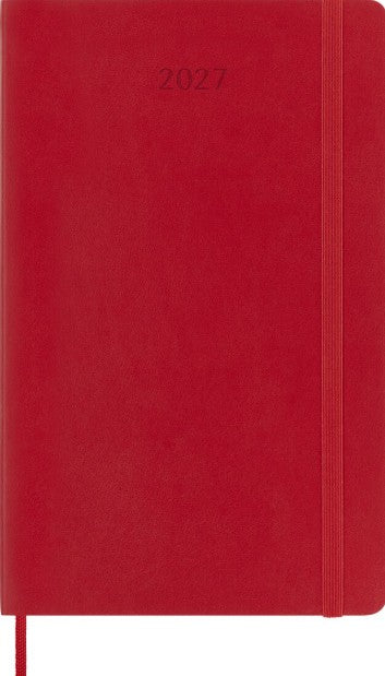 12M Weekly Notebook Large Scarlet Red Softcover