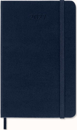12M Weekly Notebook Pocket Sapphire Blue Hardcover