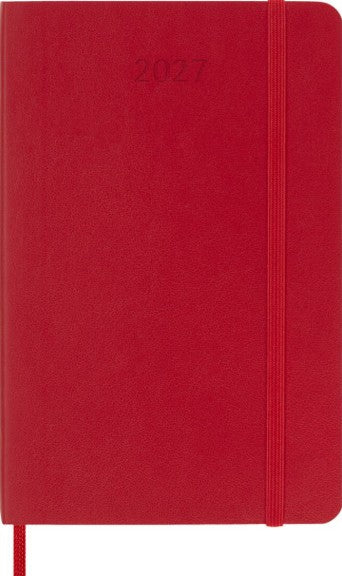 12M Weekly Notebook Pocket Scarlet Red Softcover