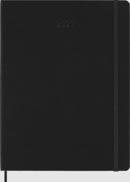 12M Weekly Notebook Xl Black Hardcover