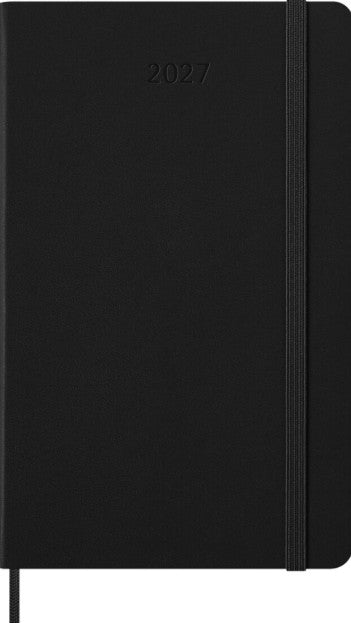 12M Weekly Horizontal Large Black Hardcover