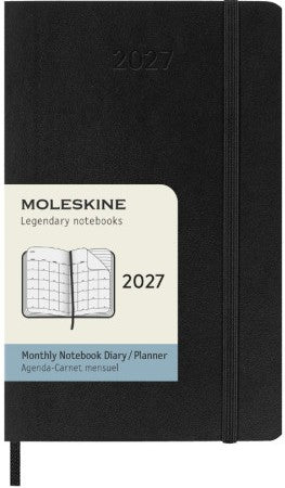 12M Monthly Pocket Black Softcover