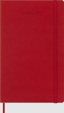 18M Weekly Notebook Large Scarlet Red Hardcover | Bookazine HK
