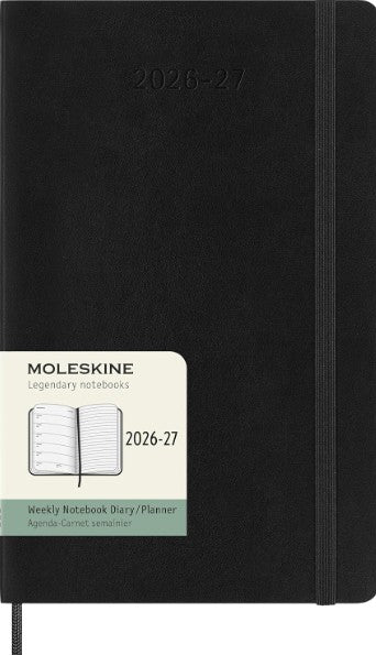 18M Weekly Notebook Large Black Softcover | Bookazine HK