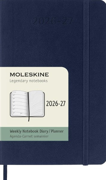 18M Weekly Notebook Pocket Sapphire Blue Softcover | Bookazine HK