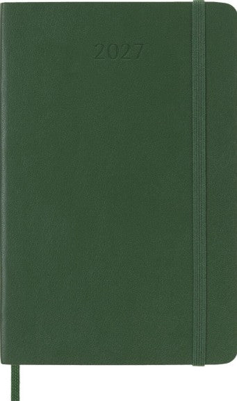 12M Weekly Notebook Pocket Myrtle Green Softcover