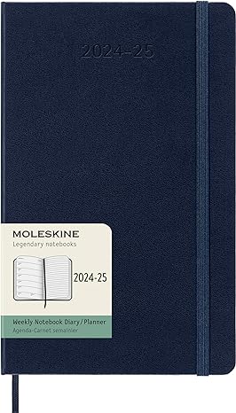 18M Weekly Notebook Sapphire Blue Hardcover Large | Bookazine HK