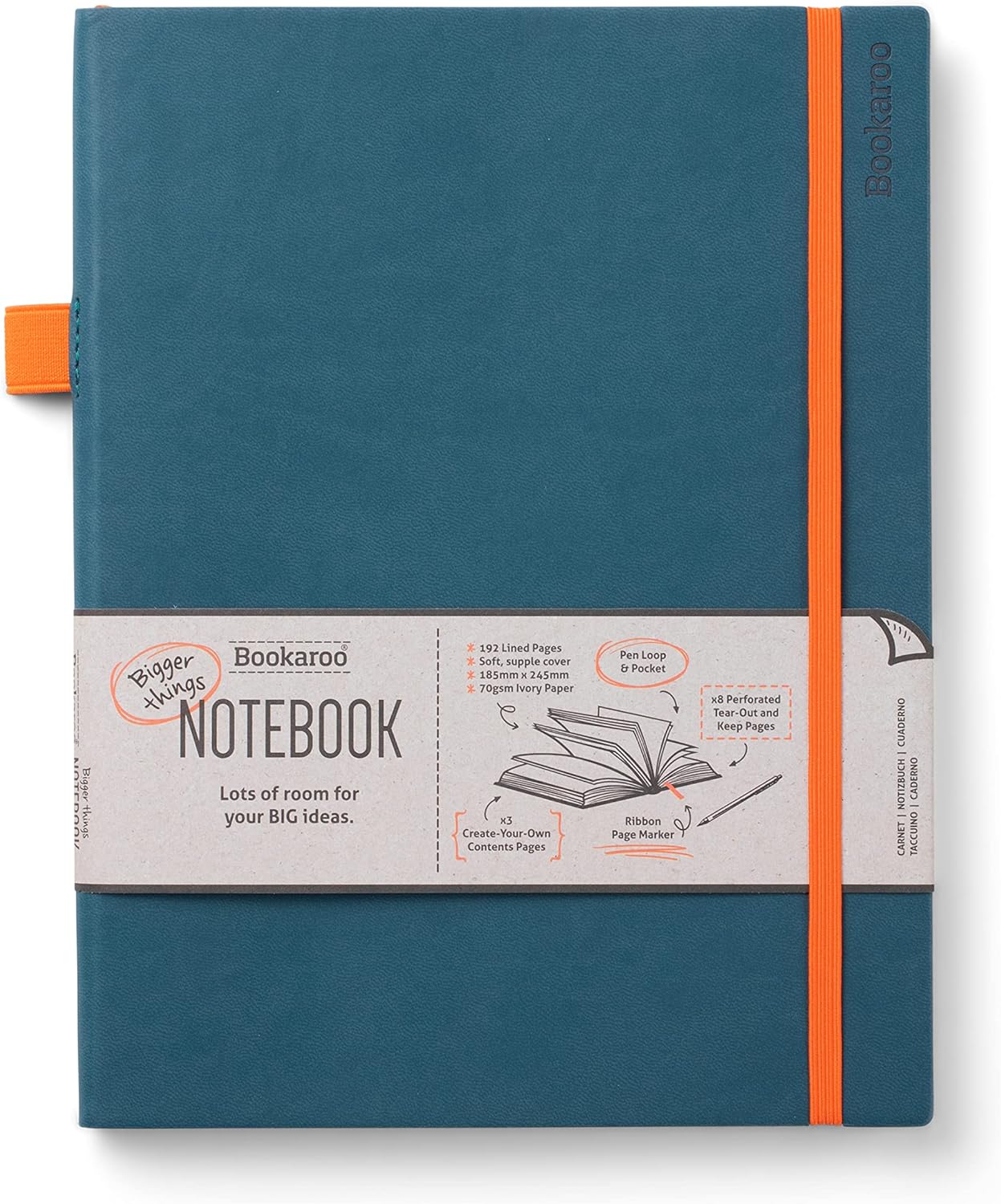 Bookaroo Bigger Things Notebook Journal Teal