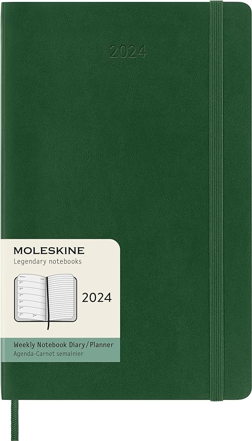  Weekly Planner, 12M, Large, Myrtle Green, Soft Cover | Bookazine HK
