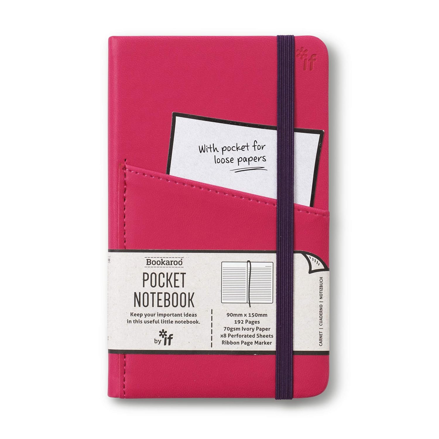 Bookaroo A6 Pink Pocket Notebook | Bookazine HK