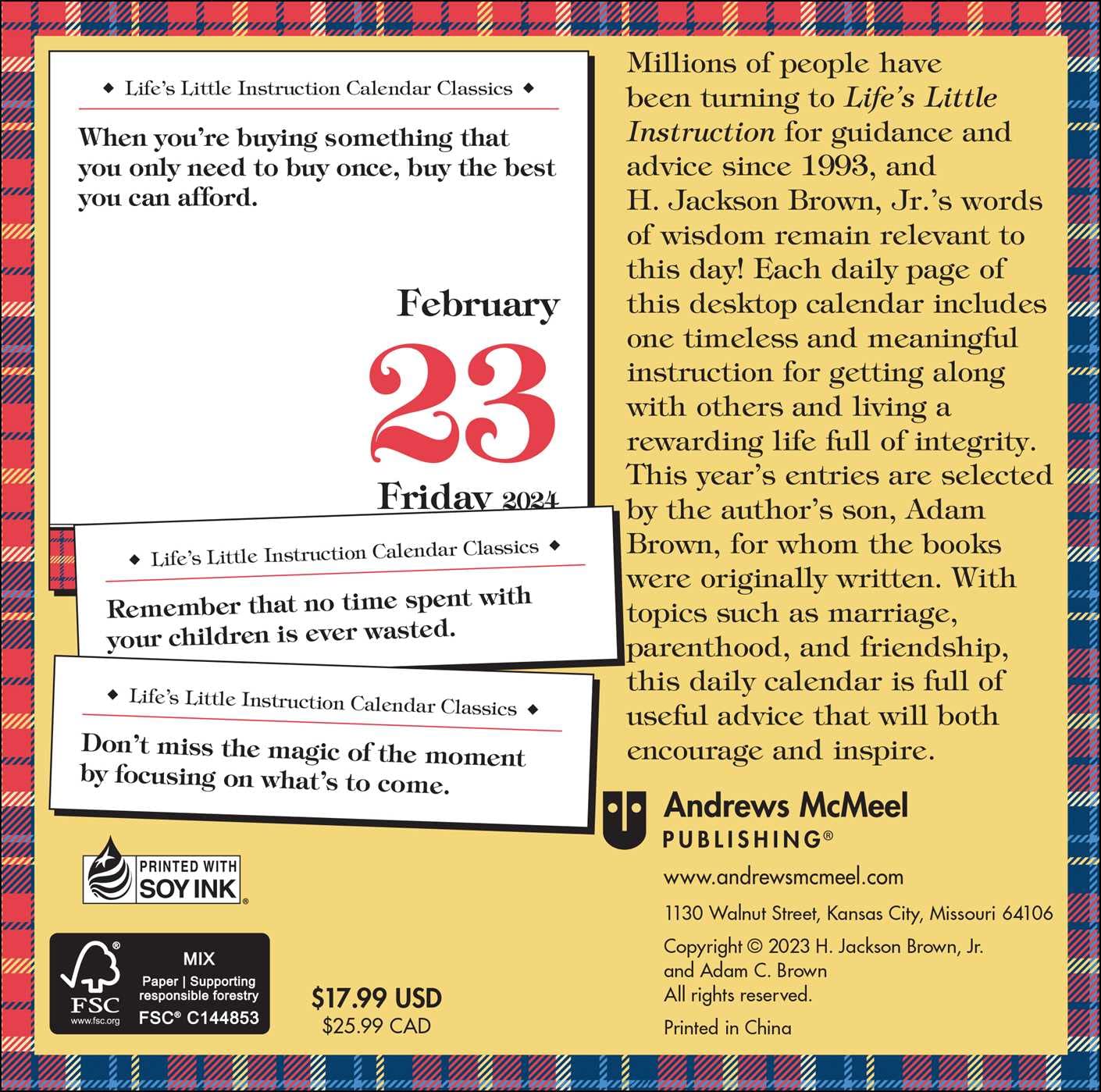 Life's Little Instruction 2024 DayToDay Calendar Bookazine HK