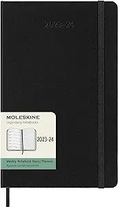 18m Weekly Notebook Large Black Hard | Bookazine HK
