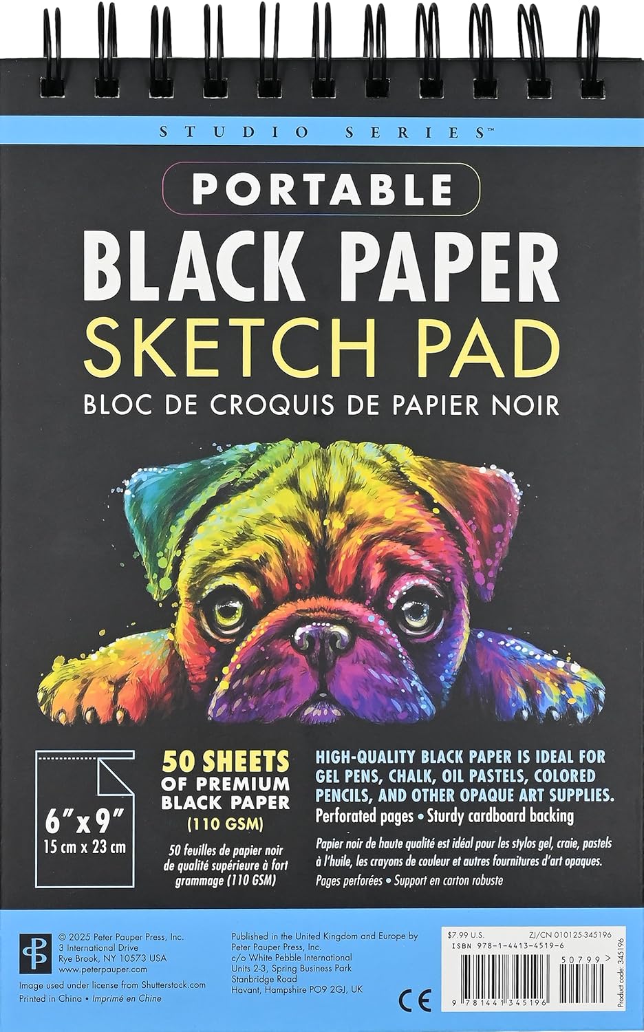 Portable Black Paper Sketch Pad | Bookazine HK